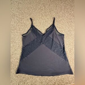 White House Black Market Blue/Gray Lace Cami Tank Top – Size M